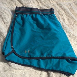 Under Armour Teal and Gray Shorts - Size XL - built in liner